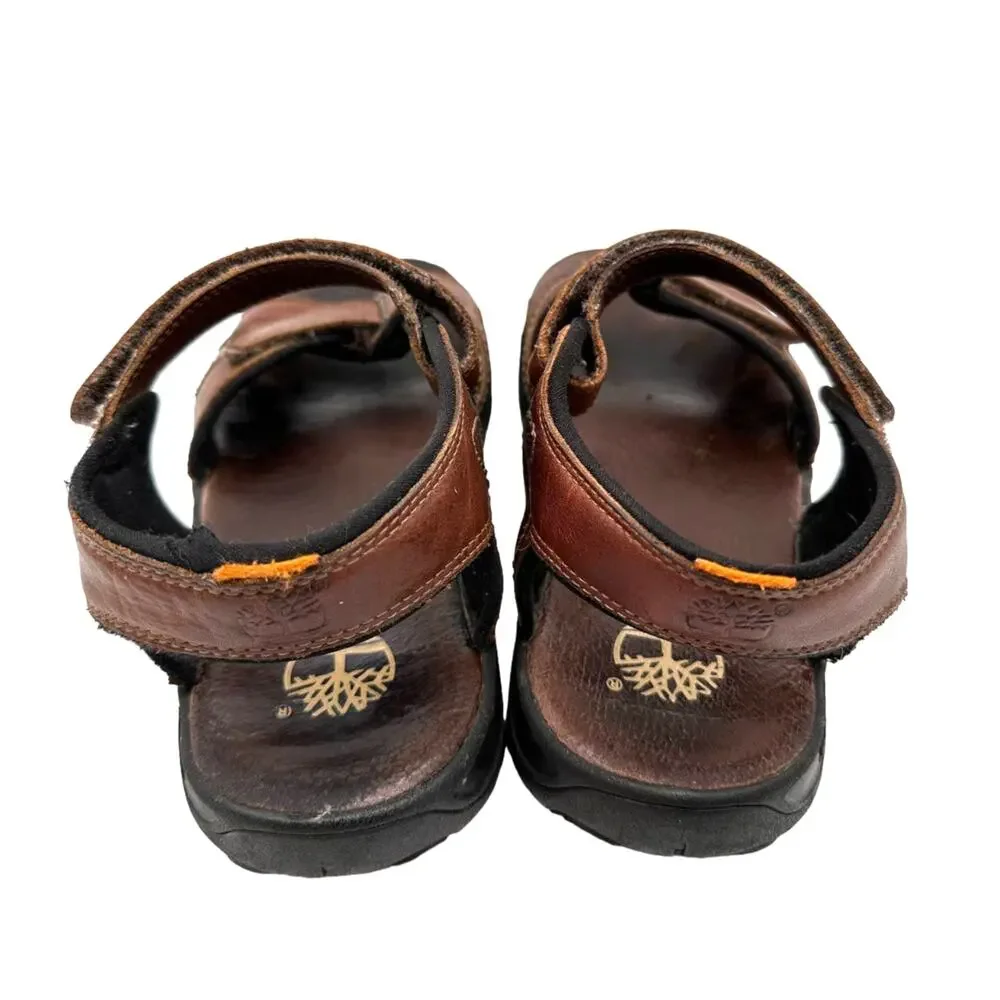 Timberland Men’s Sz: 10 Leather Adjustable Strappy Sandals Brown Open Toe 38526